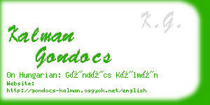 kalman gondocs business card