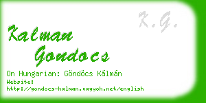 kalman gondocs business card
